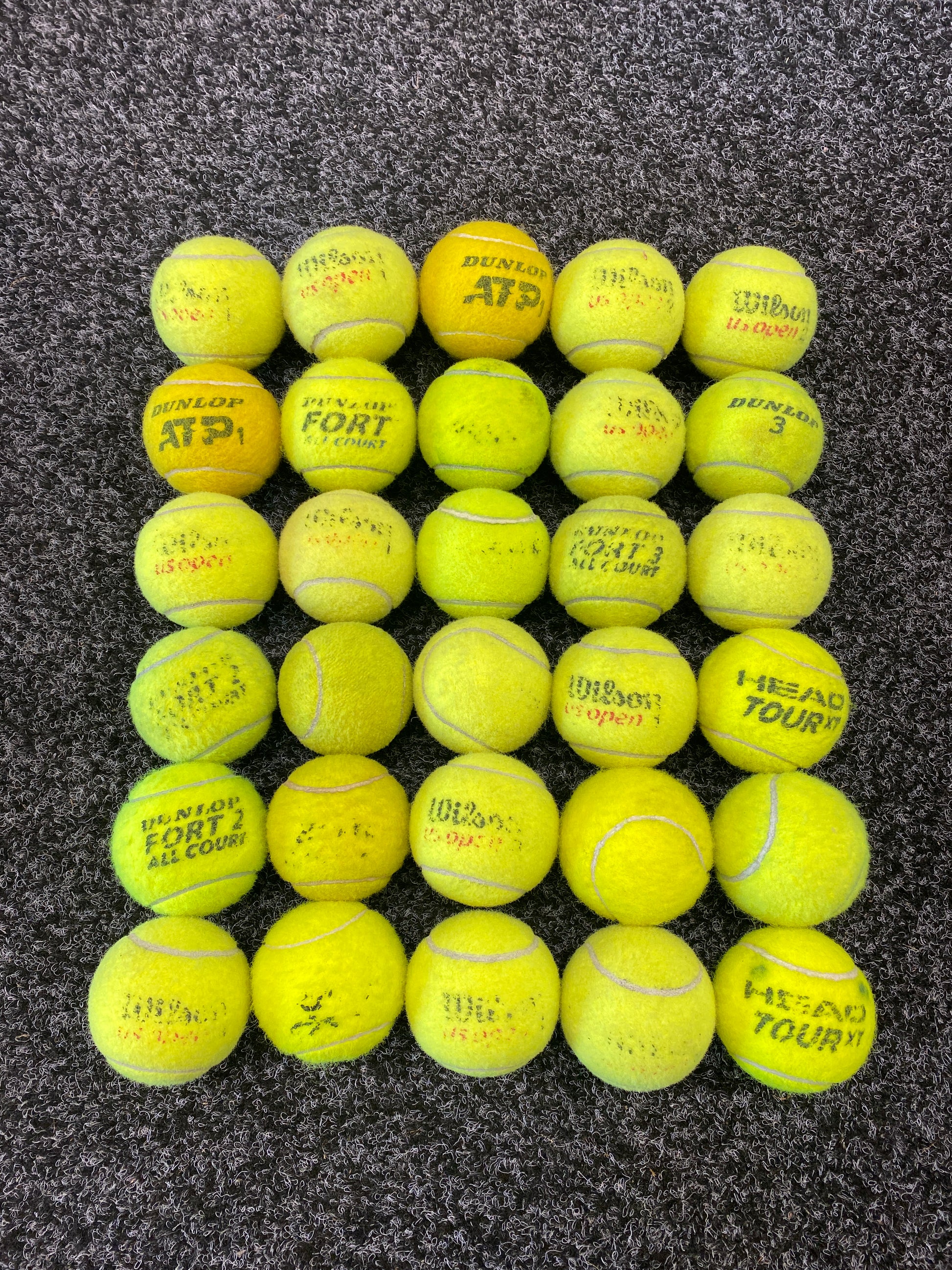 30 'Standard' grade tennis balls